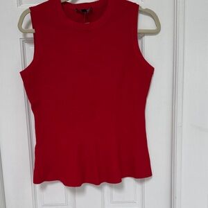 Ann Taylor Sleeveless Red Women's Top